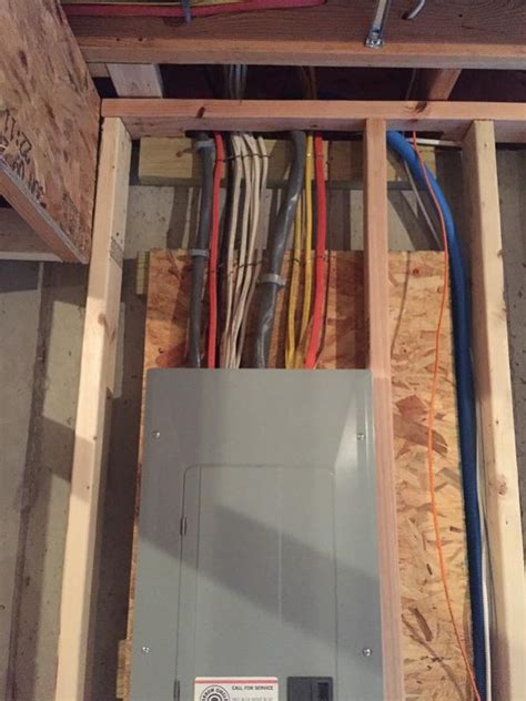 framing around electrical box|framing around the electrical panel.